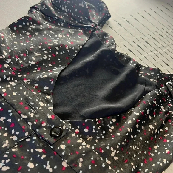 BCBG Generation Dress. Charcoal gray  with pink and cream speckles. Size 6 - Picture 8 of 14